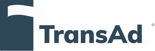 Blue & White TransAd Logo