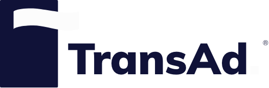 Dark Blue & White TransAd Logo